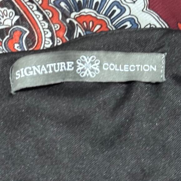 Signature‎ Collection Women's Maxidress Medium Burgundy Paisley - Picture 6 of 10